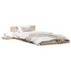 vidaXL Cadre de lit avec t&ecirc;te de lit Marron 90 x 200 cm bois