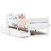 vidaXL Cadre de lit sans matelas blanc 90x190 cm bois de pin massif