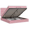 vidaXL Lit ottoman avec matelas Rose 140 x 190 cm Velours
