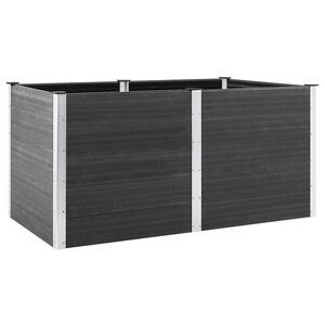 vidaXL Lit sur&eacute;lev&eacute; de jardin 200x100x91 cm WPC Gris
