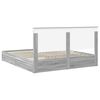 vidaXL Lit de Rangement Gris Sonoma 180 x 200 cm Bois d'ing&eacute;nierie