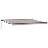 vidaXL Auvent r&eacute;tractable manuel Gris clair 4 &times; 3,5 m