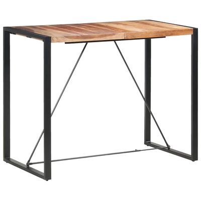 vidaXL Table de bar 140x70x110 cm Bois solide