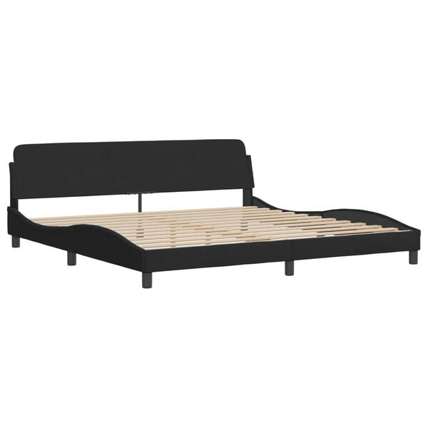 vidaXL Lit avec matelas noir 200x200 cm velours