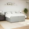 vidaXL Sommier &agrave; lattes de lit et matelas Gris clair 200x200cm Velours