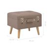 vidaXL Tabouret de rangement 40 cm Marron Tissu
