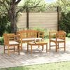 vidaXL Ensemble de salon Rose de jardin 4 pcs Bois d'Acacia Massif