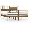vidaXL Cadre de lit sans matelas marron miel bois massif 140x190 cm