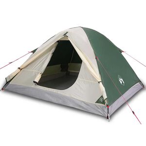 vidaXL Tente de camping &agrave; d&ocirc;me 3 personne vert imperm&eacute;able