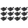 vidaXL Lampes solaires &agrave; LED carr&eacute;es d'ext&eacute;rieur 12 pcs 12 cm Noir