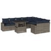 vidaXL Ensemble de canap&eacute; de jardin 10 pcs avec coussins gris