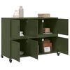 vidaXL Buffet vert olive 100,5x39x72 cm acier
