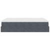 vidaXL Cadre de lit ottoman avec matelas gris fonc&eacute; 140x190 cm velours
