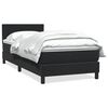 vidaXL Sommier &agrave; lattes de lit avec matelas noir 80x210 cm velours