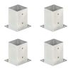 vidaXL Ancres de poteau 4 pcs M&eacute;tal galvanis&eacute; 101 mm
