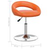 vidaXL Chaises pivotantes &agrave; manger lot de 4 orange similicuir
