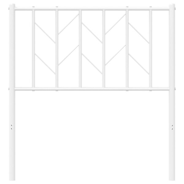 vidaXL Tête de lit métal blanc 80 cm