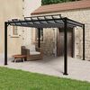 vidaXL Tonnelle avec toit &agrave; persienne 3x3 m Anthracite Tissu aluminium