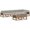 vidaXL Ensemble de canap&eacute;s d'ext&eacute;rieur 8 pcs Naturel et Gris clair