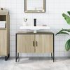 vidaXL Armoire lavabo de salle de bain ch&ecirc;ne sonoma bois d'ing&eacute;nierie