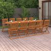 vidaXL Ensemble &agrave; manger de jardin 11 pcs 280x90x75 cm bois d'acacia