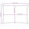 vidaXL Voile de parasol tissu oxford rectangulaire 3x6 m rouge