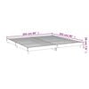vidaXL Cadre de lit sans matelas sonoma gris 200x200 cm