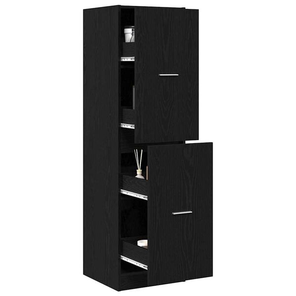 vidaXL Cabinet de Pharmacie Ch&ecirc;ne noir 40 x 41 x 144.5 cm