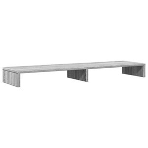 vidaXL Support de moniteur sonoma gris 100x27x10 cm bois d'ing&eacute;nierie