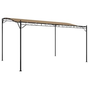 vidaXL Auvent taupe 4x3 m 180 g/m&sup2; tissu et acier