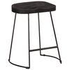 vidaXL Tabourets de bar lot de 2 noir 46x38x52 cm bois manguier massif