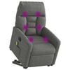 vidaXL Fauteuil inclinable de massage &eacute;lectrique gris fonc&eacute;
