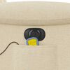 vidaXL Fauteuil inclinable de massage &eacute;lectrique cr&egrave;me tissu