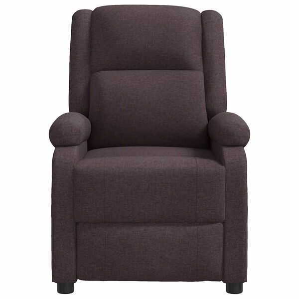 vidaXL Fauteuil de massage Marron fonc&eacute; Tissu