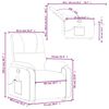 vidaXL Fauteuil inclinable de massage crème tissu microfibre