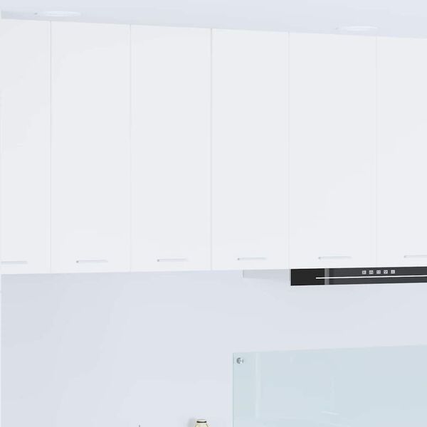 vidaXL Armoire suspendue 2 pcs Blanc 30 x 31 x 80 cm Bois d'ing&eacute;nierie