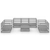 vidaXL Salon de jardin 8 pcs gris bois de pin massif