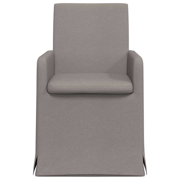vidaXL Chaises de salle &agrave; manger 2 pcs Taupe 57 x 67 x 95 cm tissu