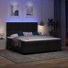 vidaXL Lit &agrave; ressorts avec matelas avec LED Noir 180 x 200 cm tissu