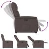vidaXL Fauteuil inclinable électrique marron foncé tissu
