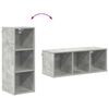 vidaXL Armoire suspendue avec stockage Gris b&eacute;ton 30 x 29,5 x 80 cm