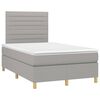 vidaXL Sommier &agrave; lattes de lit matelas et LED Gris clair 120x200 cm