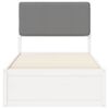 vidaXL Cadre de lit avec t&ecirc;te de lit rembourr&eacute;e Gris clair 90 x 190 cm