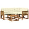 vidaXL Ensemble de canap&eacute;s d'ext&eacute;rieur 5 pcs Naturel et Cr&egrave;me