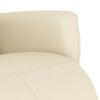 vidaXL Fauteuil inclinable avec repose-pieds cr&egrave;me similicuir