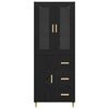 vidaXL Haut Armoire Chêne noir 69,5 x 34 x 180 cm Bois d'ingénierie
