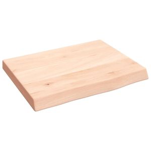 vidaXL Comptoir de salle de bain 40x30x(2-4) cm bois massif non trait&eacute;