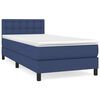 vidaXL Sommier &agrave; lattes de lit avec matelas Bleu 80x200 cm Tissu