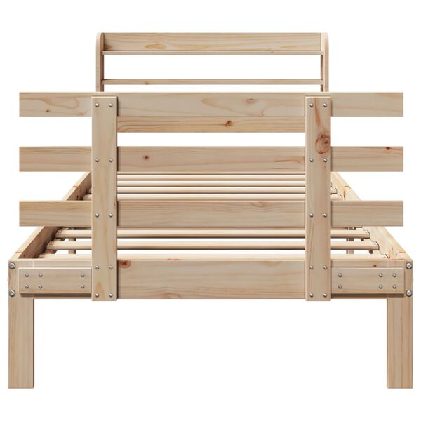 vidaXL Cadre de lit avec tête de lit sans matelas 90x190 cm