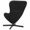 vidaXL Fauteuil &oelig;uf Noir 63 x 73 x 90 cm Velours